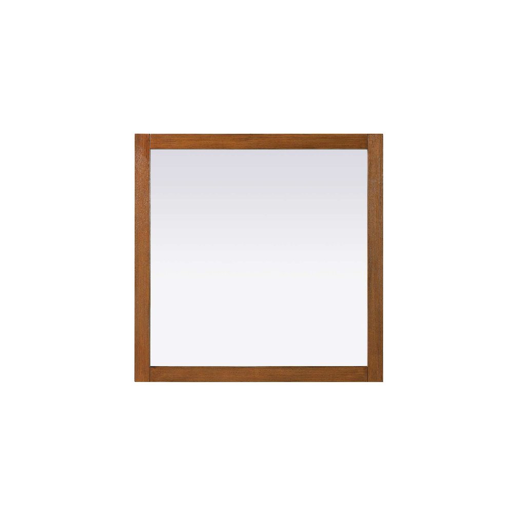 Noah Wooden Square Mirror 36 x 36 in Brandy Walnut
