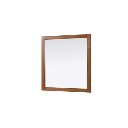 Noah Wooden Square Mirror 36 x 36 in Brandy Walnut
