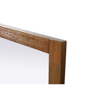 Noah Wooden Square Mirror 36 x 36 in Brandy Walnut