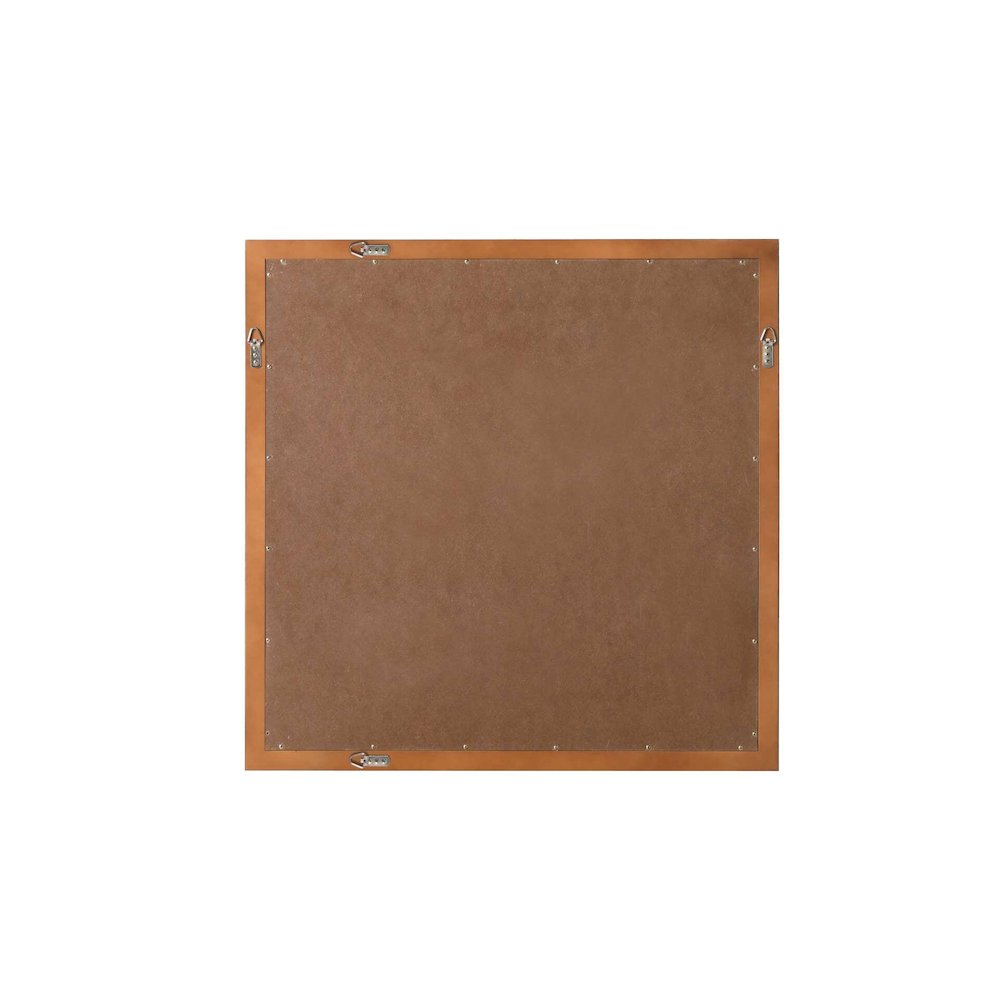 Noah Wooden Square Mirror 36 x 36 in Brandy Walnut