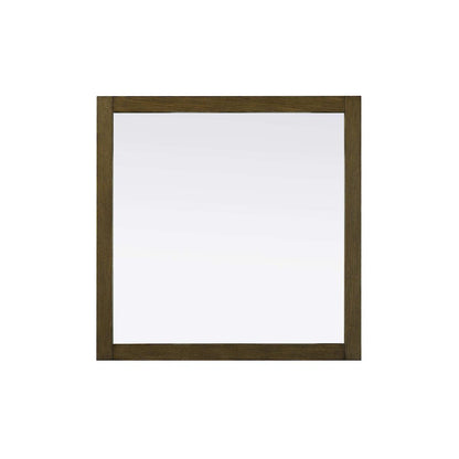 Noah Wooden Square Mirror 36 x 36 in Hazel Oak