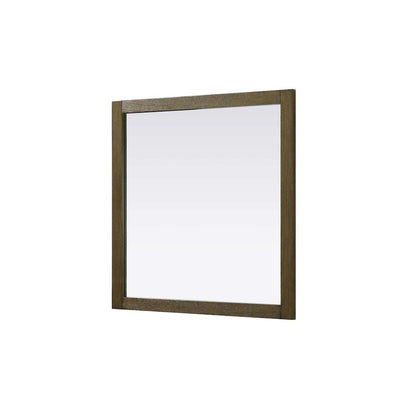 Noah Wooden Square Mirror 36 x 36 in Hazel Oak