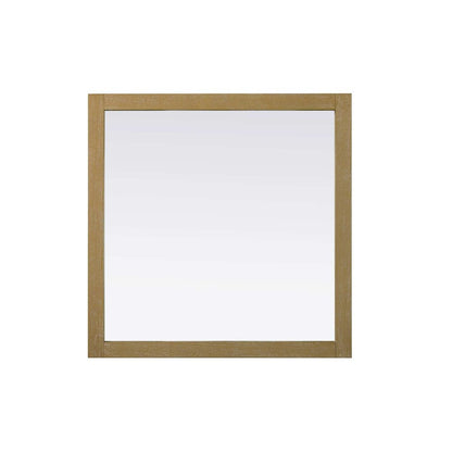 Noah Wooden Square Mirror 36 x 36 in Linen Oak