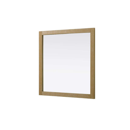 Noah Wooden Square Mirror 36 x 36 in Linen Oak