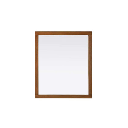 Noah Wooden Rectangle Mirror 42 x 36 in Brandy Walnut