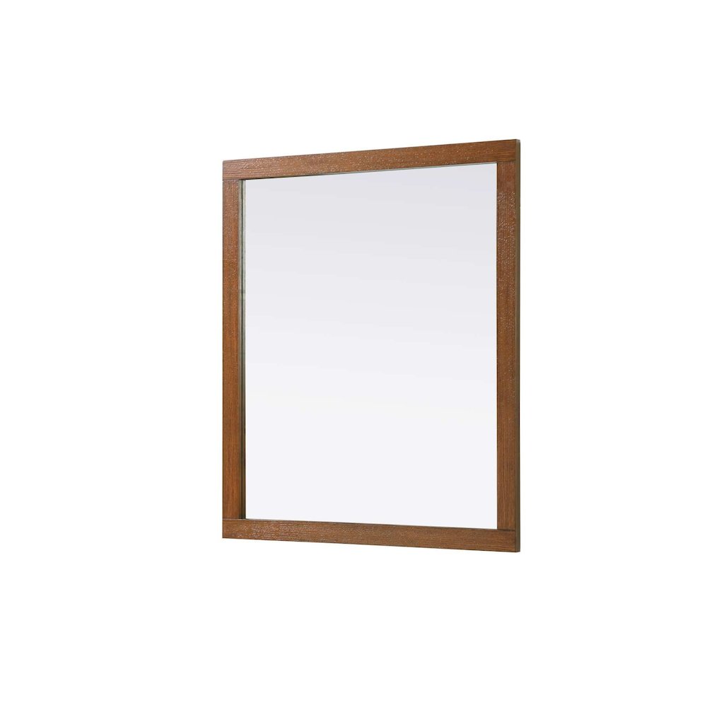 Noah Wooden Rectangle Mirror 42 x 36 in Brandy Walnut