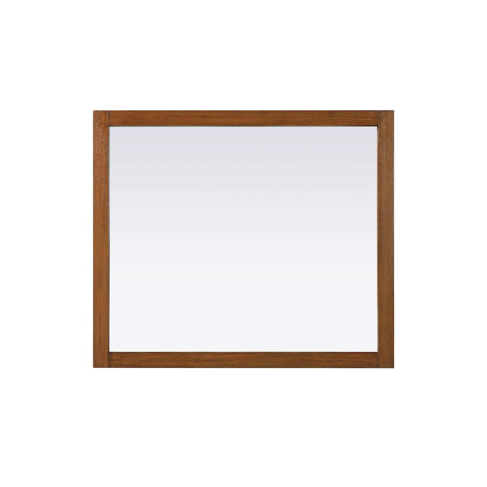 Noah Wooden Rectangle Mirror 42 x 36 in Brandy Walnut