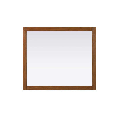 Noah Wooden Rectangle Mirror 42 x 36 in Brandy Walnut