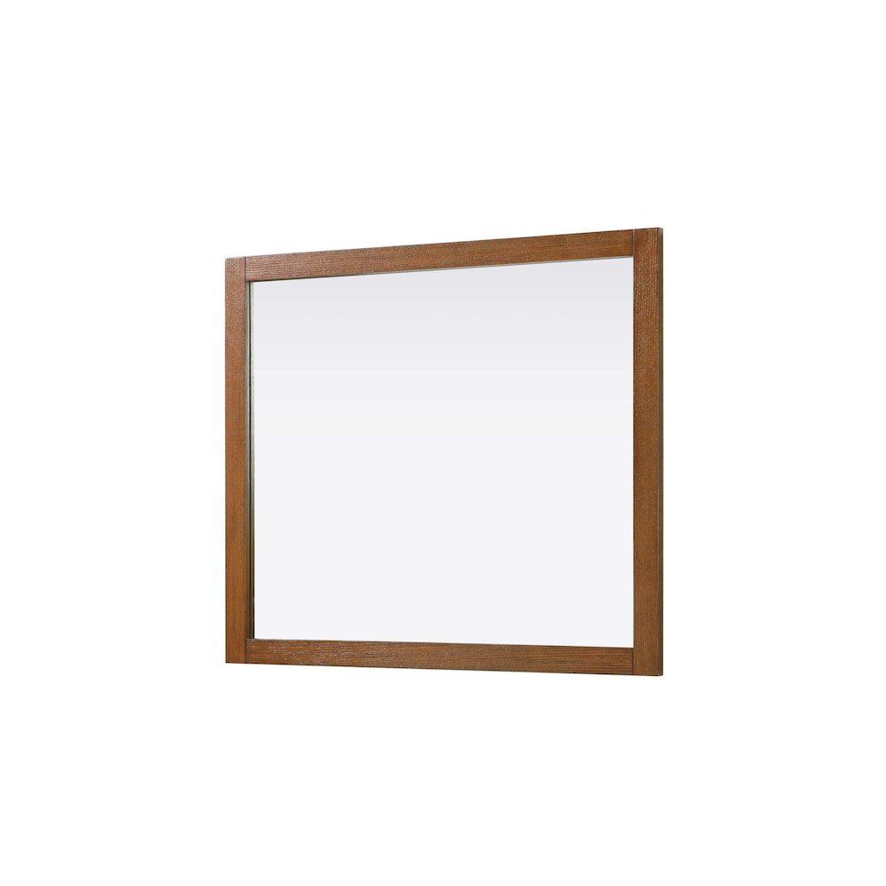 Noah Wooden Rectangle Mirror 42 x 36 in Brandy Walnut