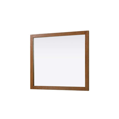 Noah Wooden Rectangle Mirror 42 x 36 in Brandy Walnut