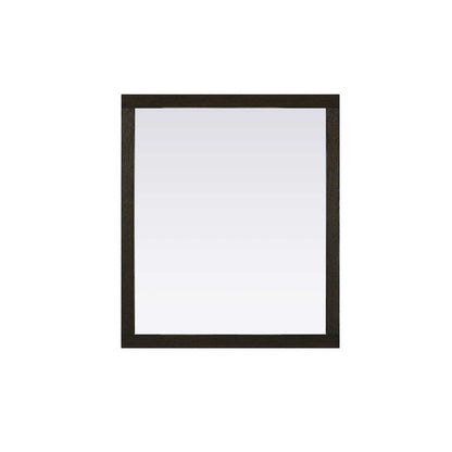 Noah Wooden Rectangle Mirror 42 x 36 in Chocolate Oak