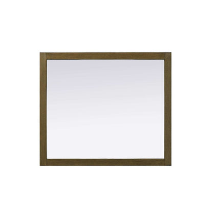 Noah Wooden Rectangle Mirror 42 x 36 in Hazel Oak