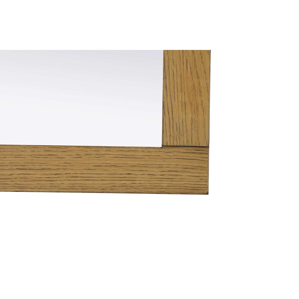 Noah Wooden Rectangle Mirror 42 x 36 in Honey Teak