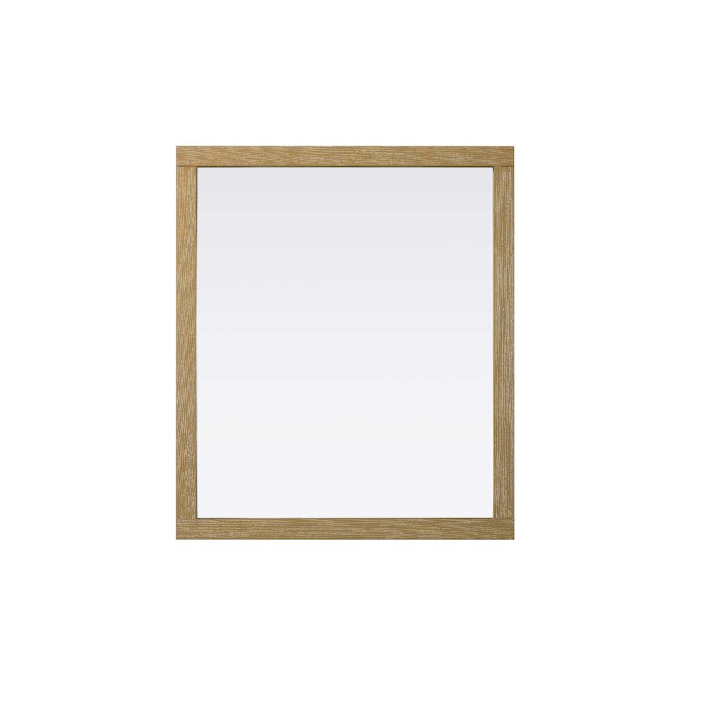 Noah Wooden Rectangle Mirror 42 x 36 in Linen Oak