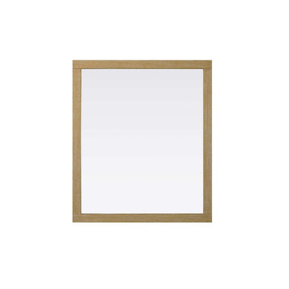 Noah Wooden Rectangle Mirror 42 x 36 in Linen Oak
