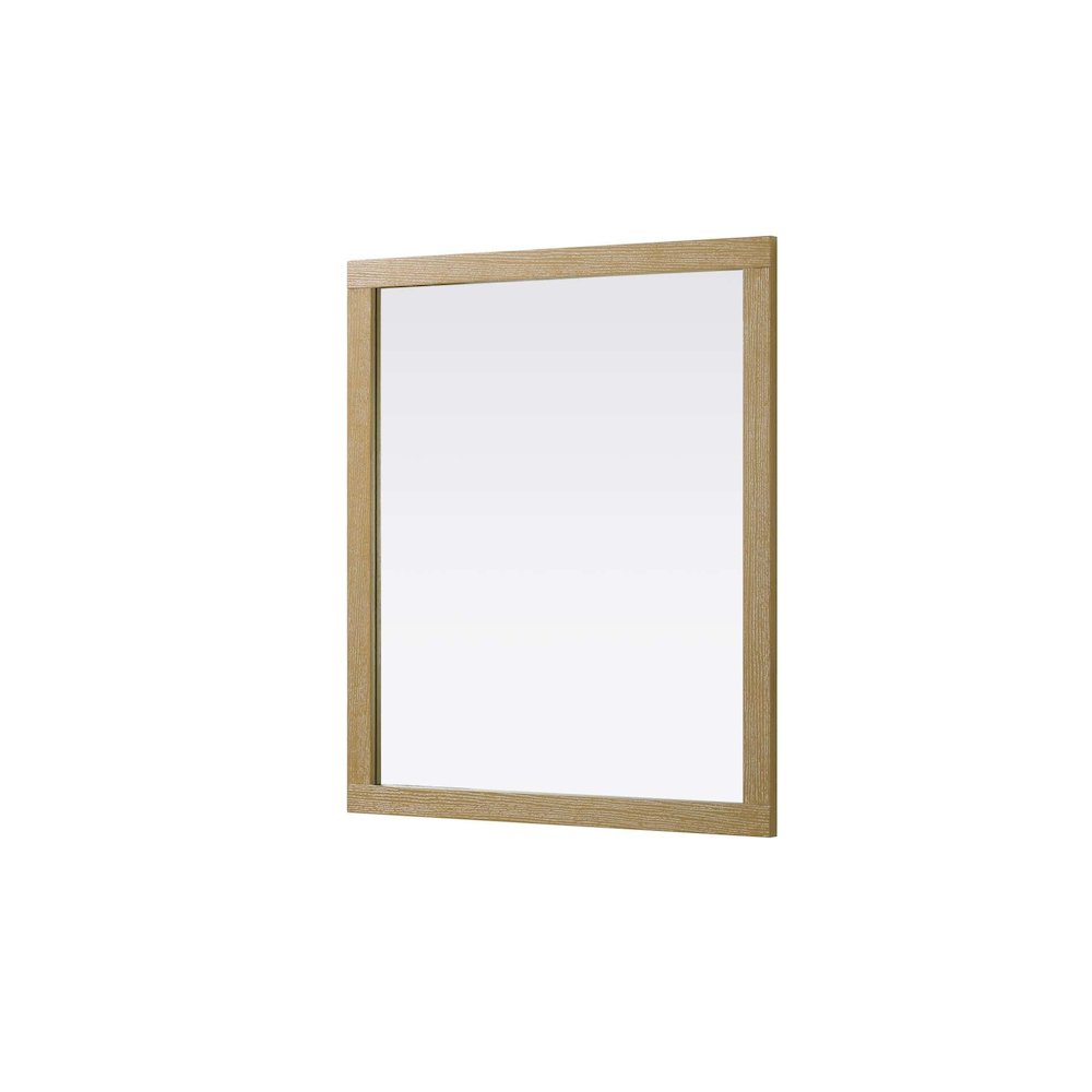 Noah Wooden Rectangle Mirror 42 x 36 in Linen Oak