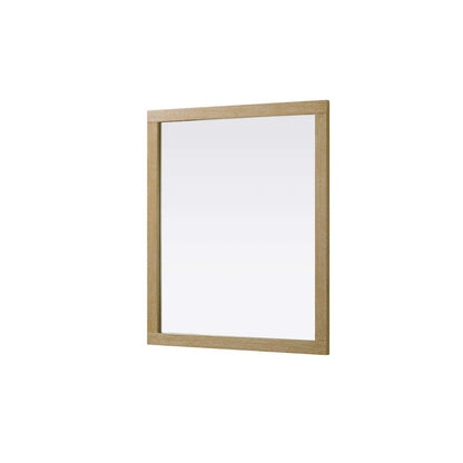 Noah Wooden Rectangle Mirror 42 x 36 in Linen Oak