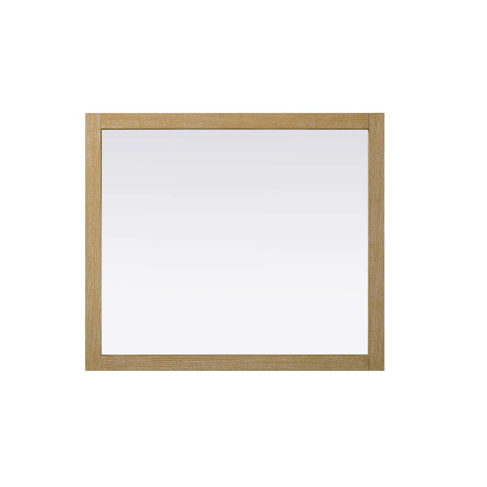Noah Wooden Rectangle Mirror 42 x 36 in Linen Oak