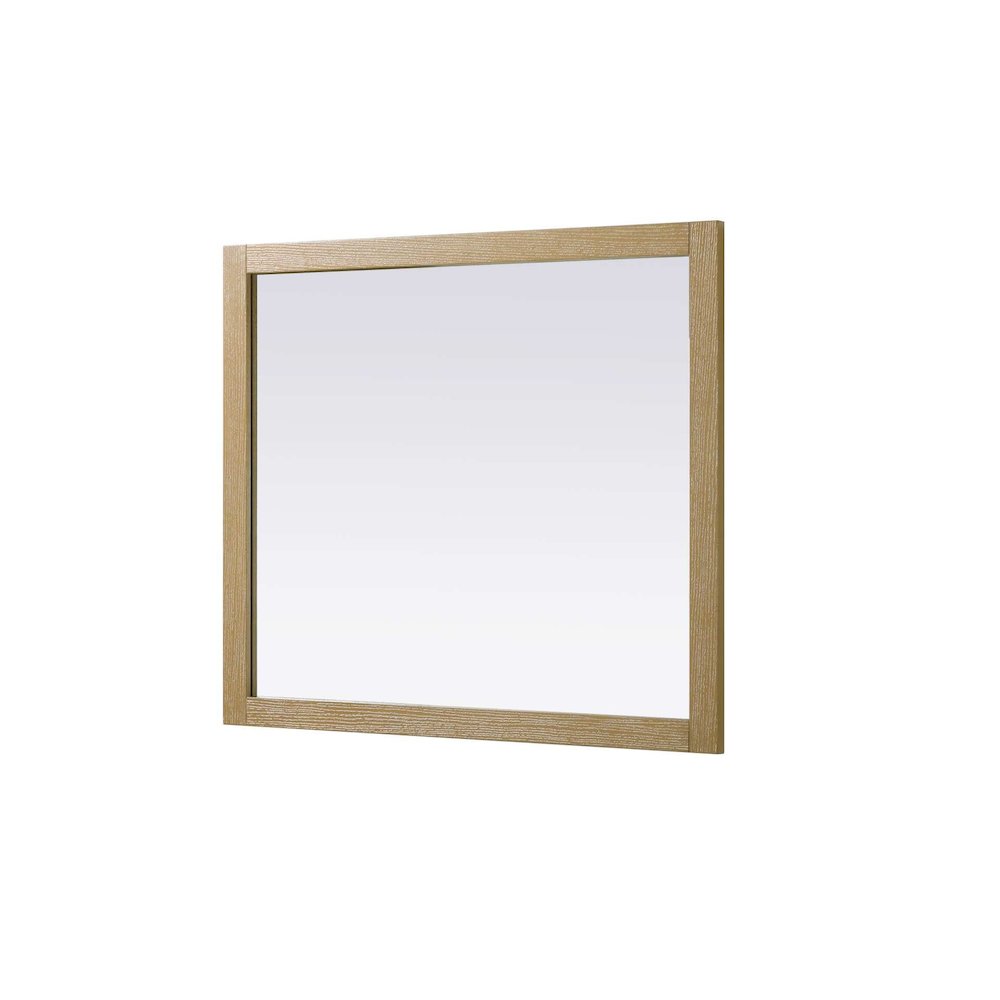 Noah Wooden Rectangle Mirror 42 x 36 in Linen Oak