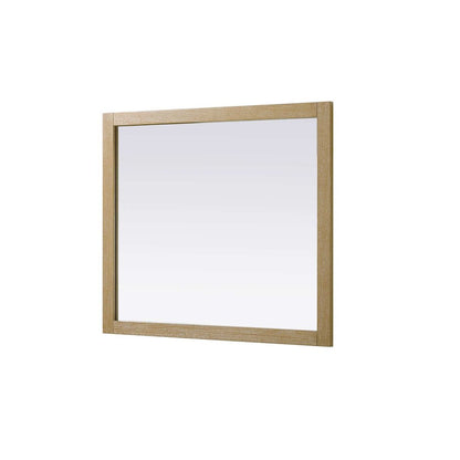 Noah Wooden Rectangle Mirror 42 x 36 in Linen Oak