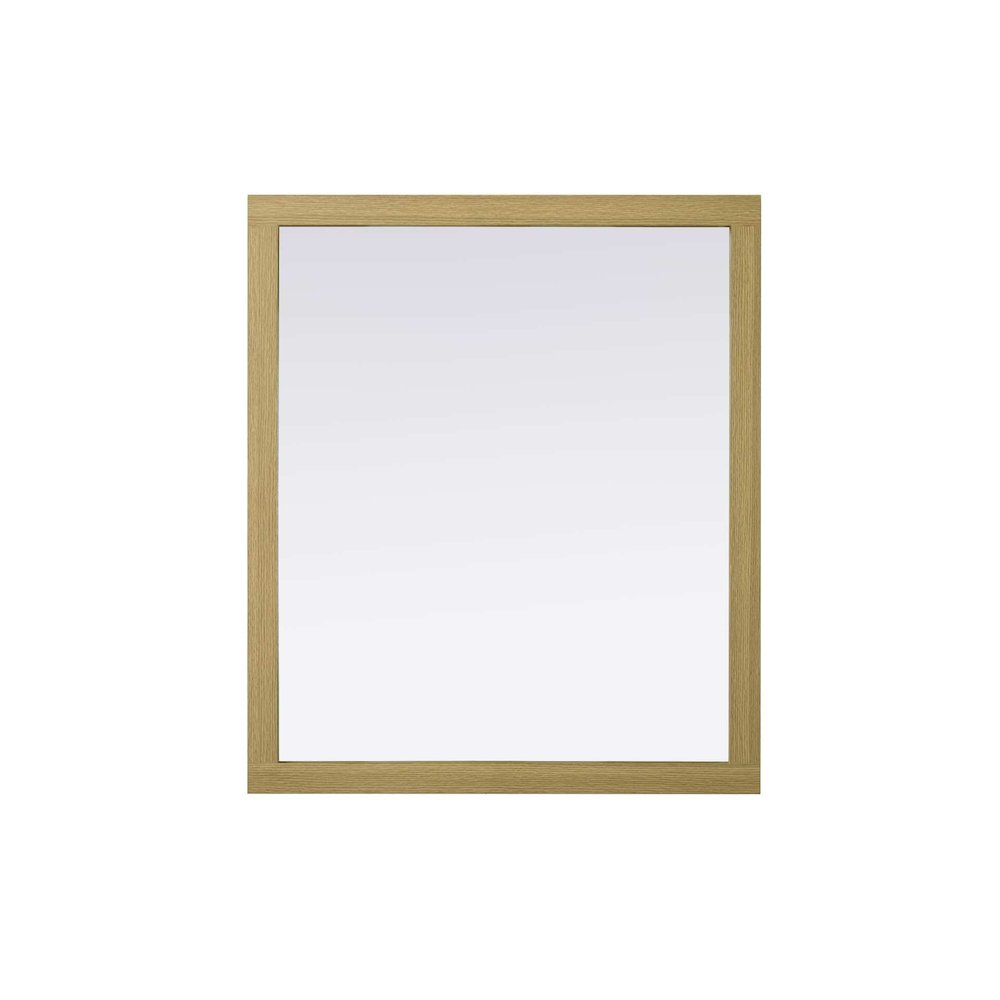 Noah Wooden Rectangle Mirror 42 x 36 in Honey Brown