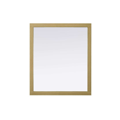 Noah Wooden Rectangle Mirror 42 x 36 in Honey Brown