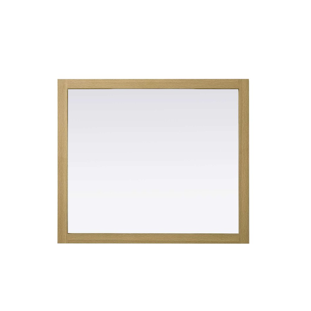 Noah Wooden Rectangle Mirror 42 x 36 in Honey Brown