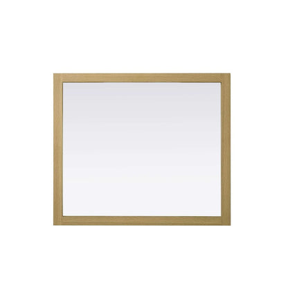 Noah Wooden Rectangle Mirror 42 x 36 in Honey Brown
