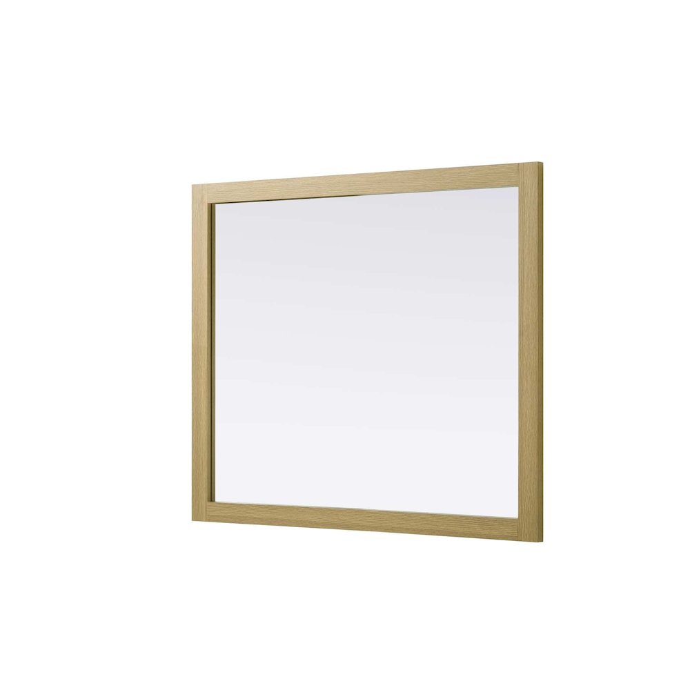 Noah Wooden Rectangle Mirror 42 x 36 in Honey Brown