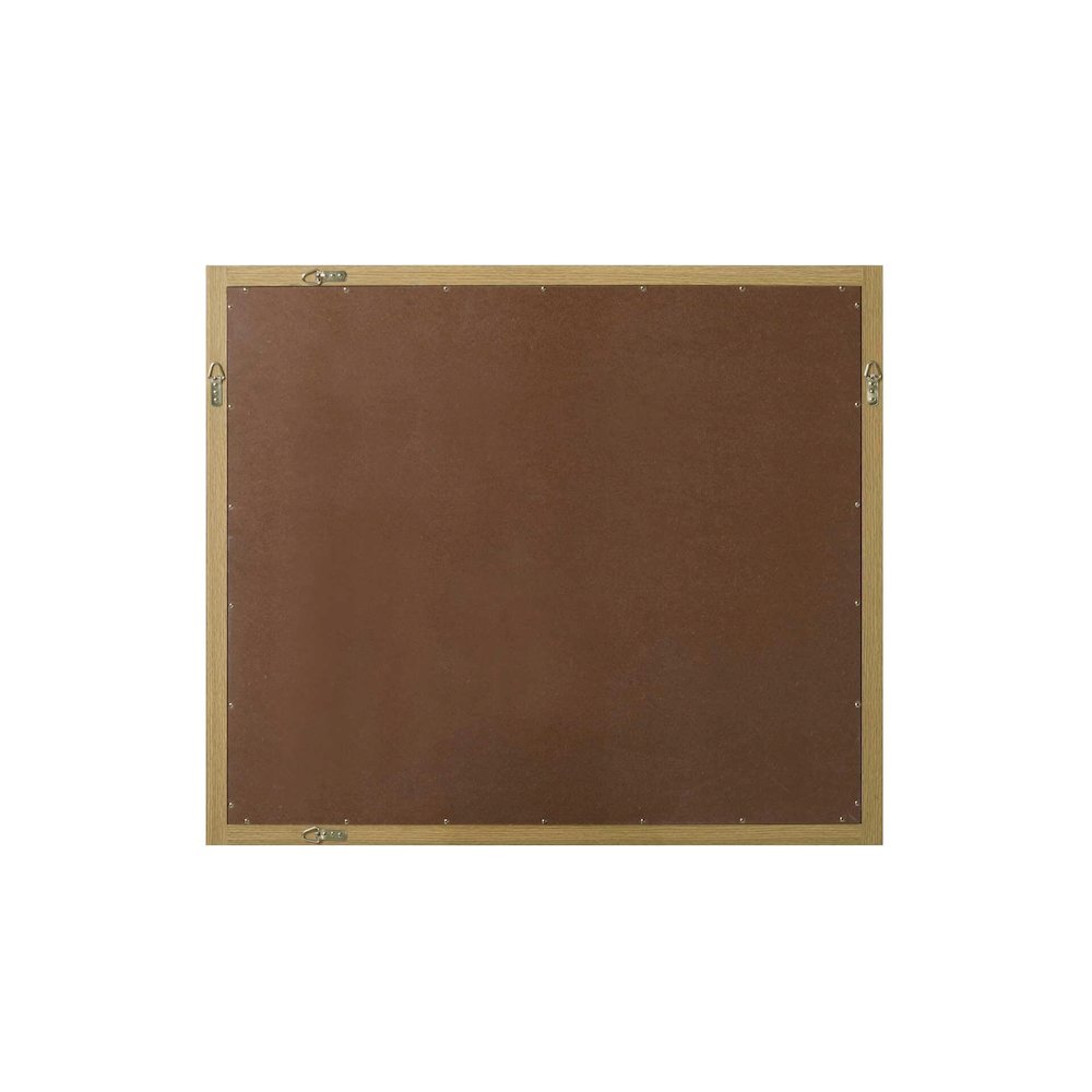 Noah Wooden Rectangle Mirror 42 x 36 in Honey Brown