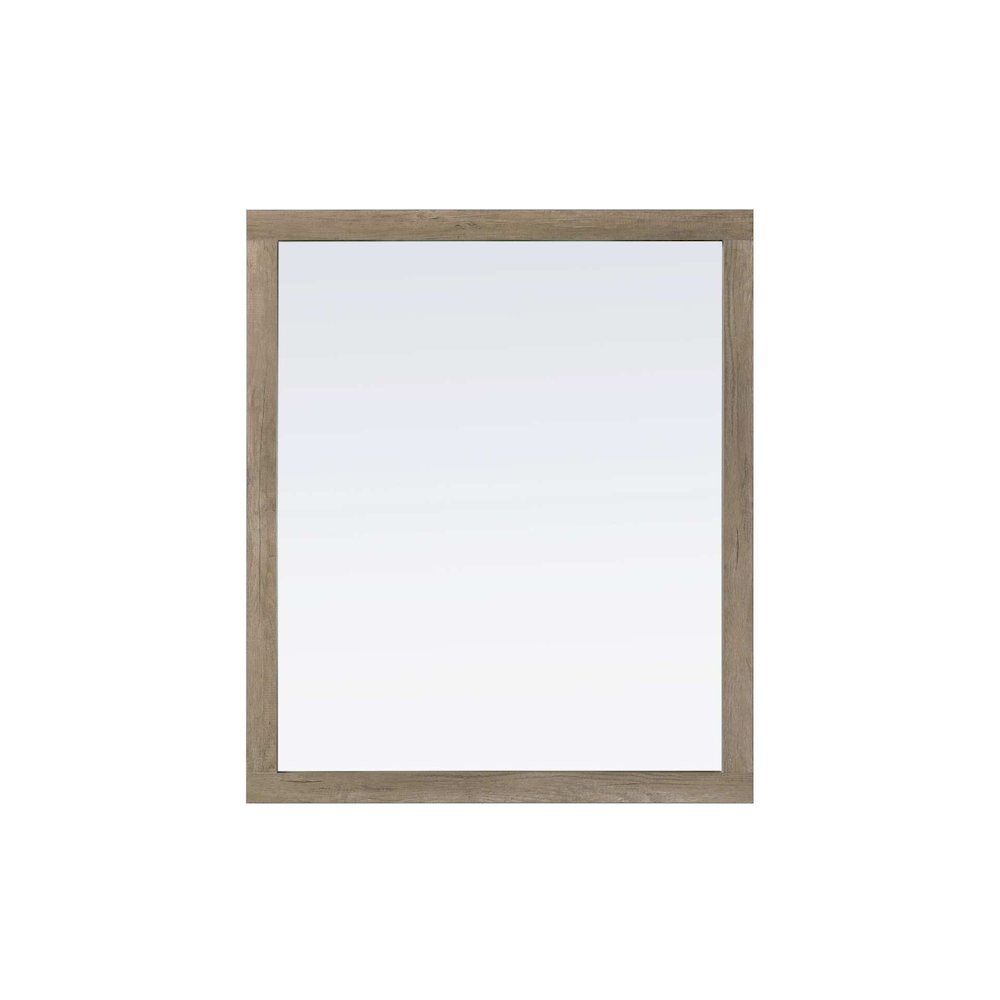 Noah Wooden Rectangle Mirror 42 x 36 in Natural Oak