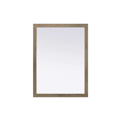 Noah Wooden Rectangle Mirror 48 x 36 in Natural Oak