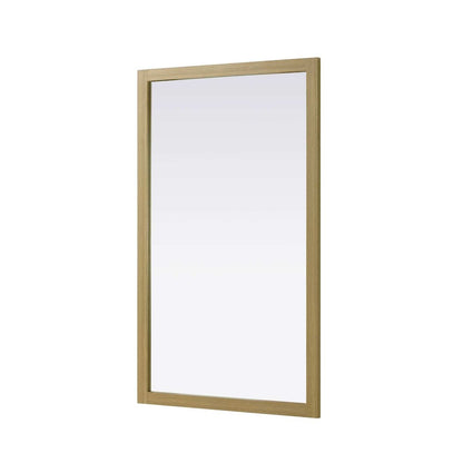 Noah Wooden Rectangle Mirror 60 x 36 in Honey Brown