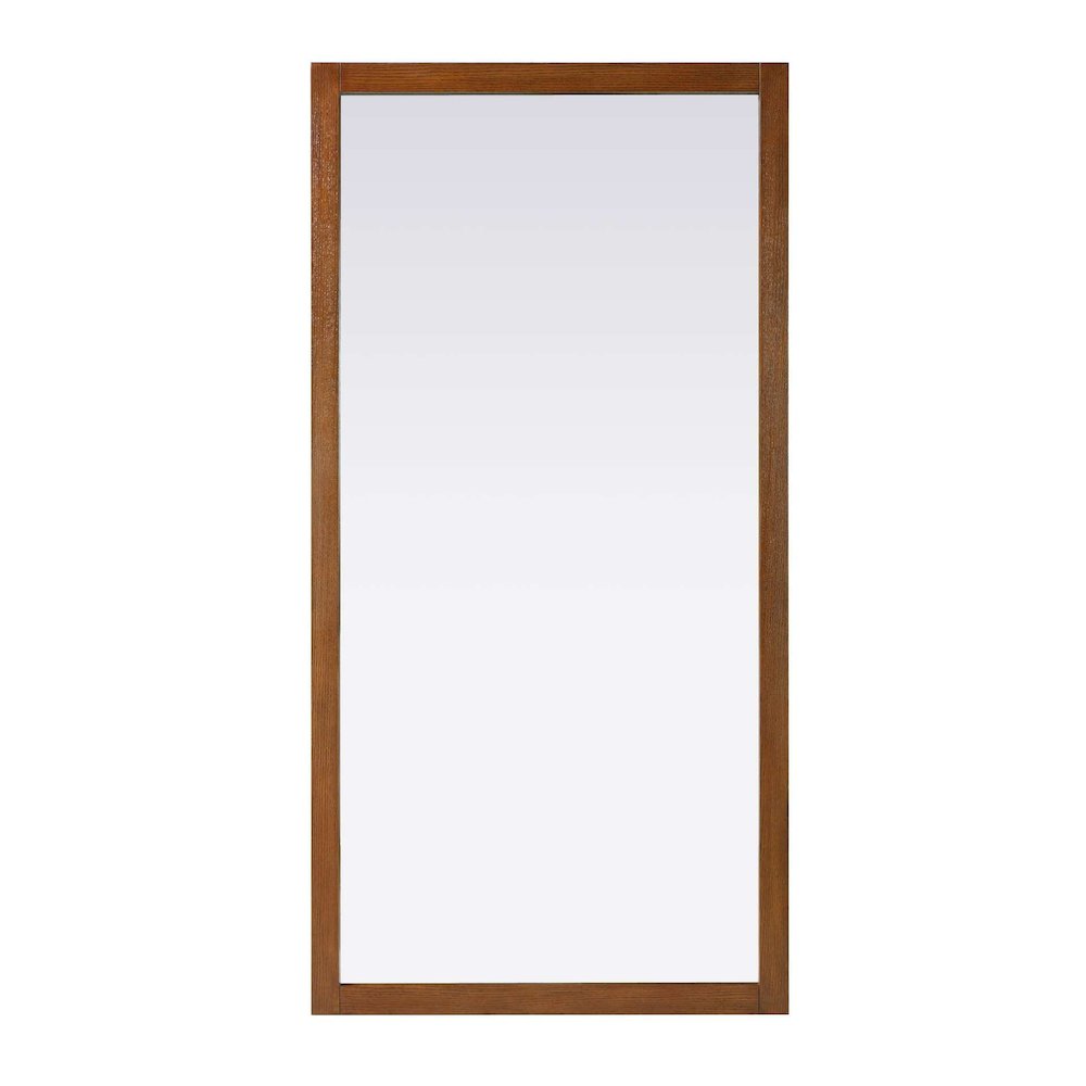 Noah Wooden Rectangle Mirror 72 x 36 in Brandy Walnut