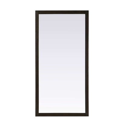 Noah Wooden Rectangle Mirror 72 x 36 in Chocolate Oak