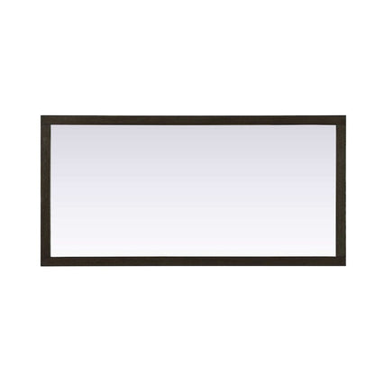 Noah Wooden Rectangle Mirror 72 x 36 in Chocolate Oak