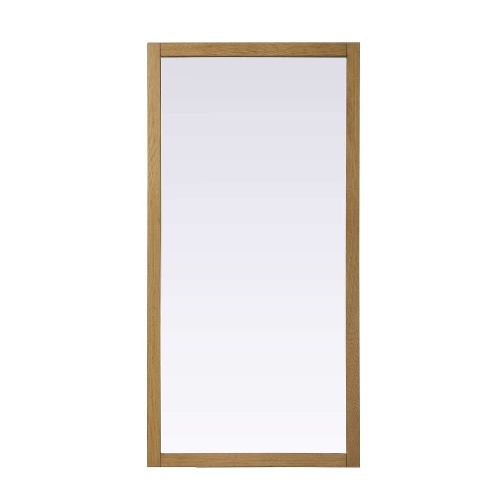 Noah Wooden Rectangle Mirror 72 x 36 in Honey Teak