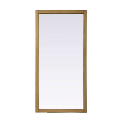 Noah Wooden Rectangle Mirror 72 x 36 in Honey Teak