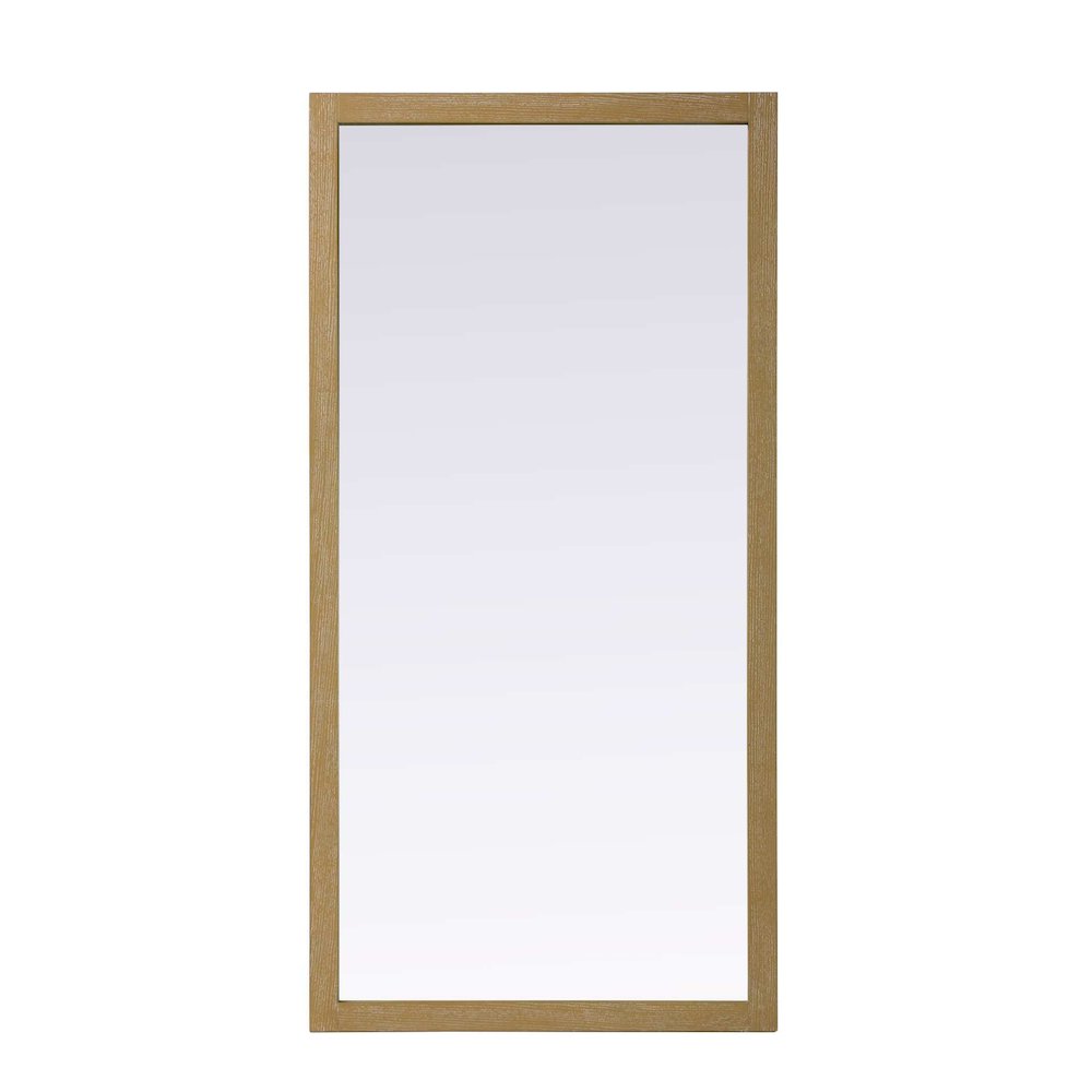 Noah Wooden Rectangle Mirror 72 x 36 in Linen Oak