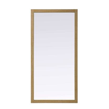 Noah Wooden Rectangle Mirror 72 x 36 in Linen Oak