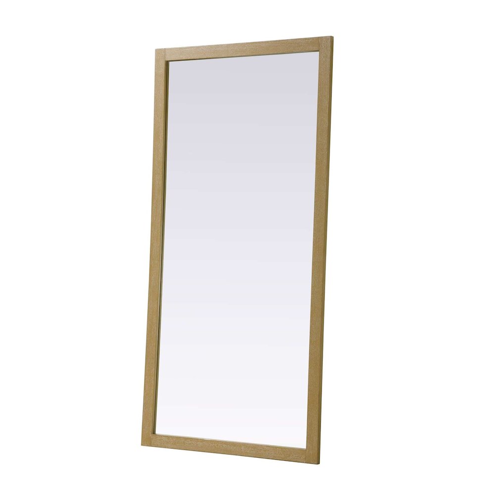 Noah Wooden Rectangle Mirror 72 x 36 in Linen Oak