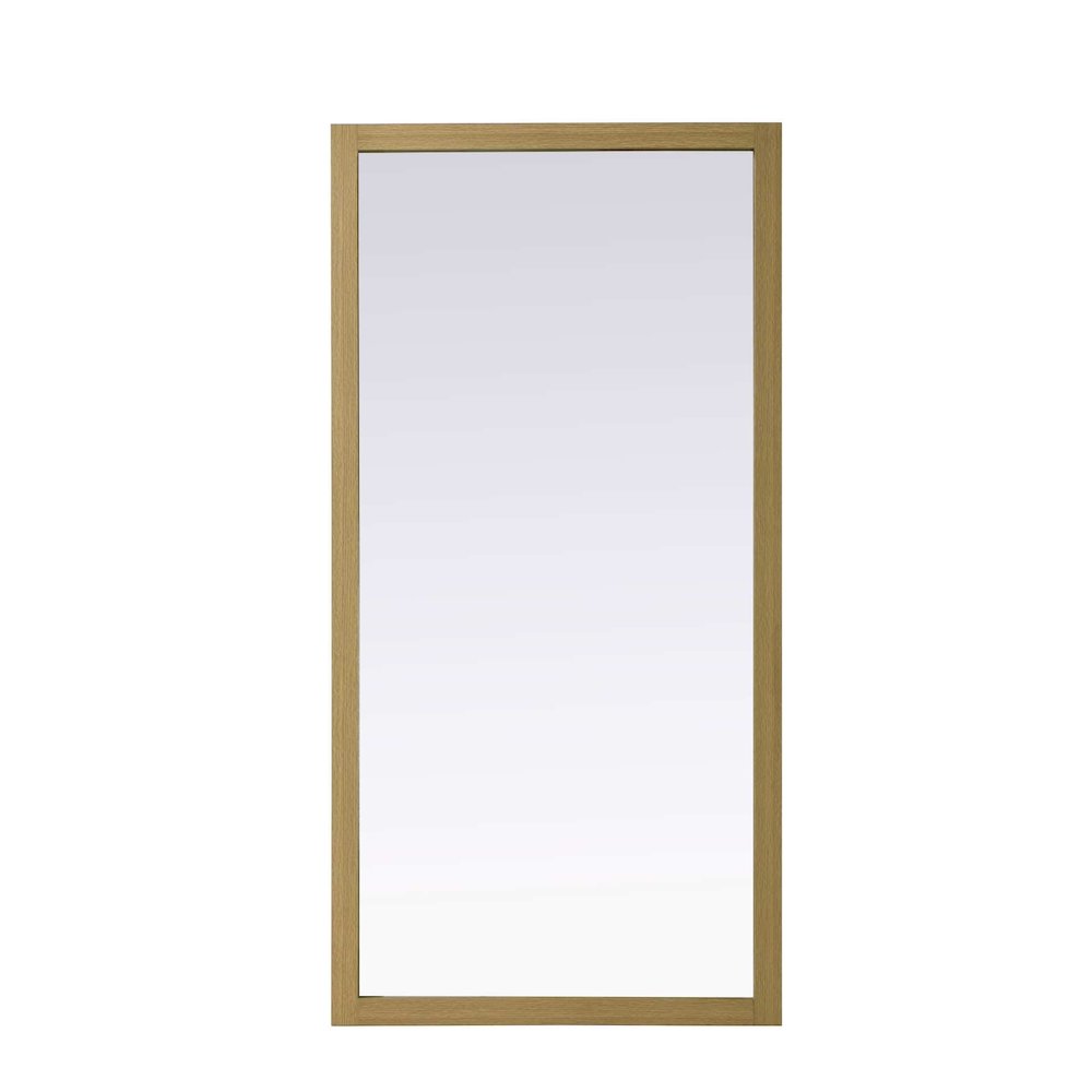 Noah Wooden Rectangle Mirror 72 x 36 in Honey Brown