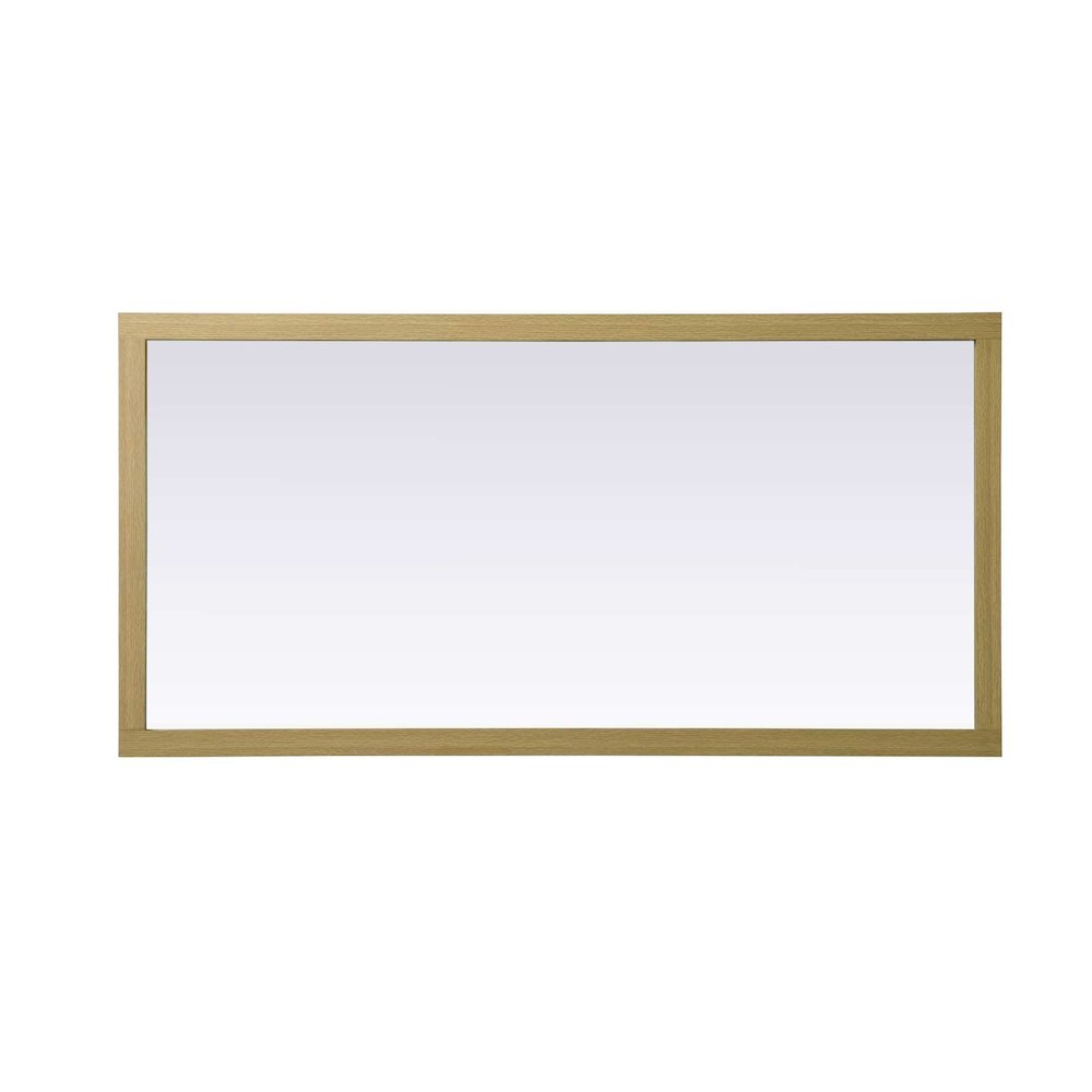 Noah Wooden Rectangle Mirror 72 x 36 in Honey Brown