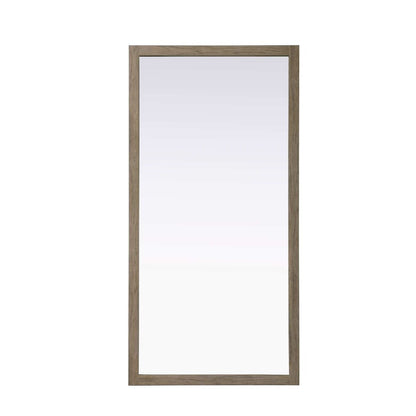 Noah Wooden Rectangle Mirror 72 x 36 in Natural Oak