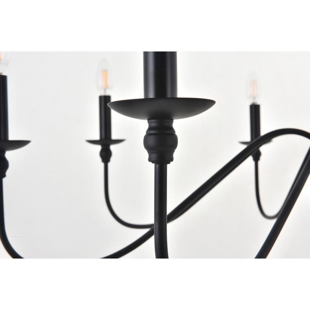 Rohan 8 light Matte Black Pendant