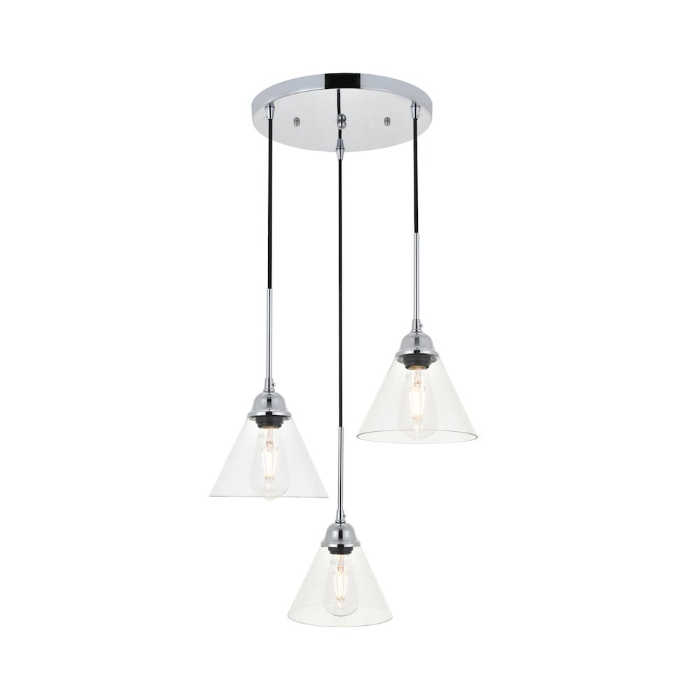 Histoire 3 Light Chrome Pendant