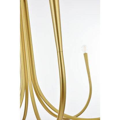 Layne 42 inch chandelier in Brass