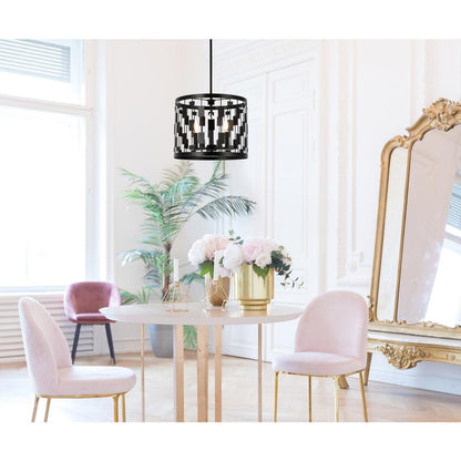 Levante 3 lights pendant in black
