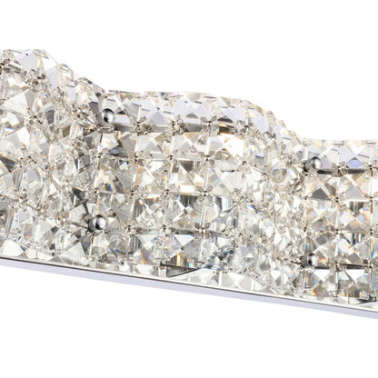 Ollie 4 light Chrome and Clear Crystals wall sconce