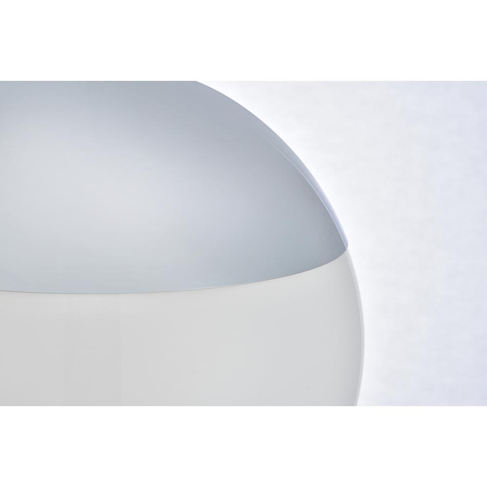 Eclipse 1 Light Chrome Pendant With Frosted White Glass